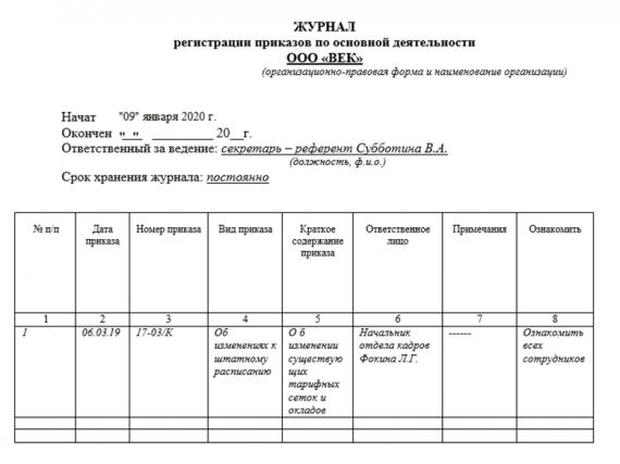 Журнал регистрации приказов: что такое, виды журналов, правила ...
