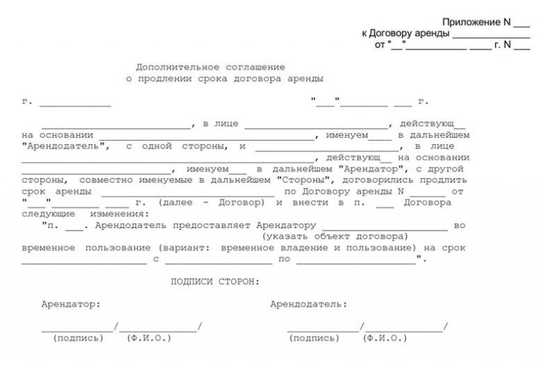 Письмо о пролонгации договора аренды образец