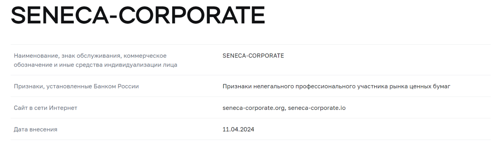 user seneca corporate net